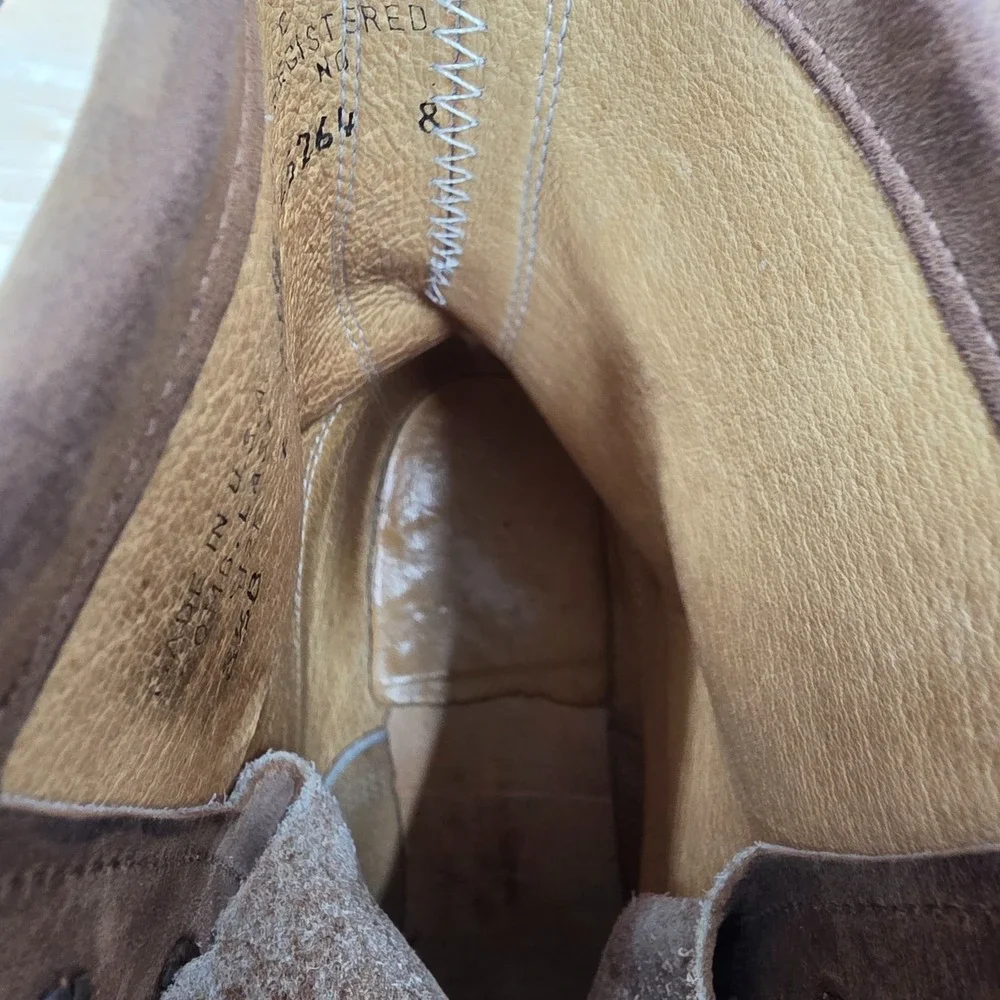 Justin Boots Womens 8.5 B Brown Leather Western Kiltie Cowgirl Roper Botas L575